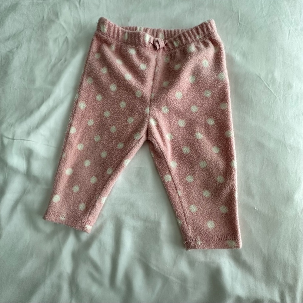 GAP Pink Baby Pants with White Dots 6-12M